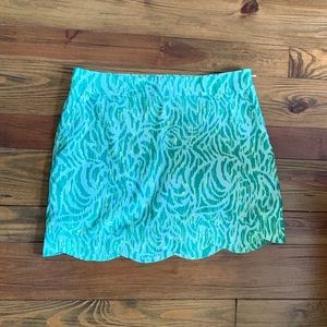 Vineyard Vines Scalloped Skort Ikat Print